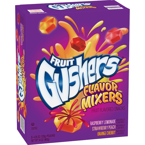 Betty Crocker Fruit Gushers Gluten Free Fruit Snacks Flavor Mixers 4.25 oz., PK48 16000-49362 - main